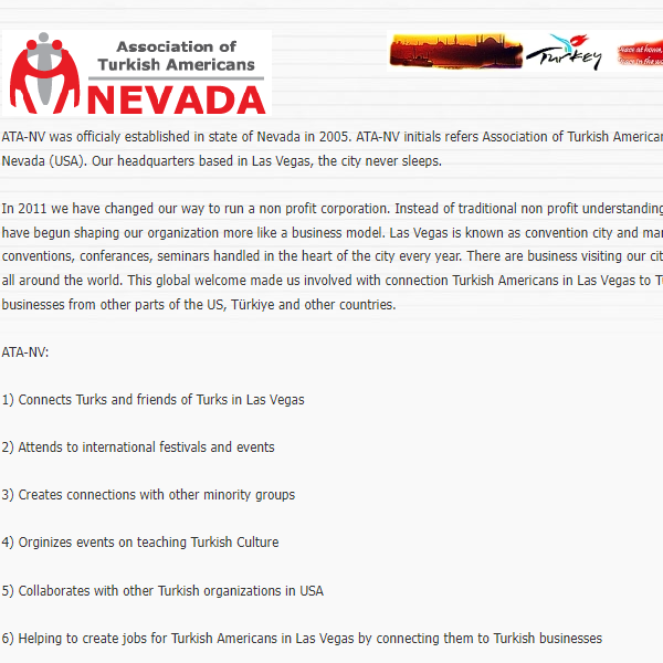 Association of Turkish Americans in Nevada - Turkish organization in Las Vegas NV