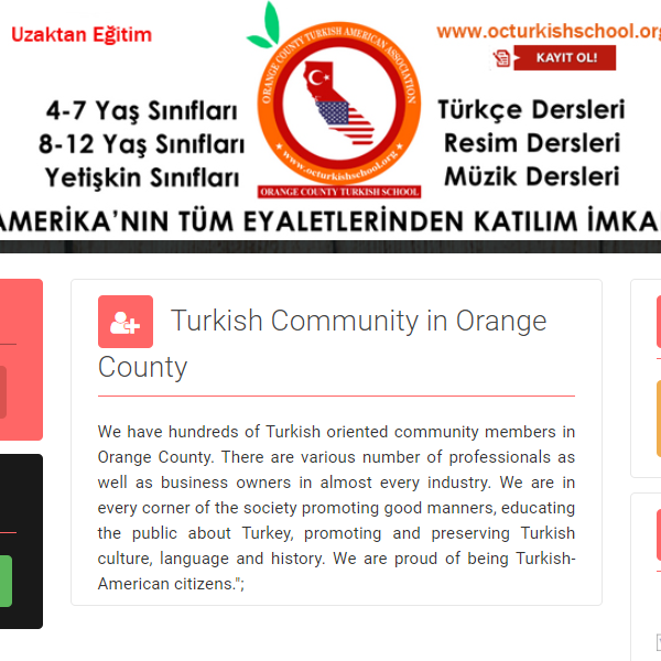 Orange County Turkish American Association - Turkish organization in Irvine CA