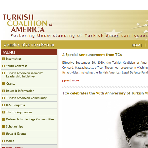 Turkish Coalition of America - Turkish organization in Washington DC